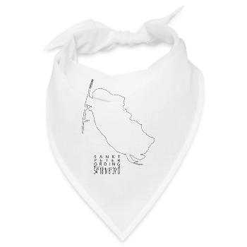 Sankt Peter-Ording Umriss schwarz - Bandana - Weiß - Vorne