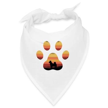 Hundepfote - Bandana - Weiß - Vorne