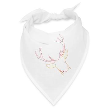 Hirsch - Bandana - Weiß - Vorne