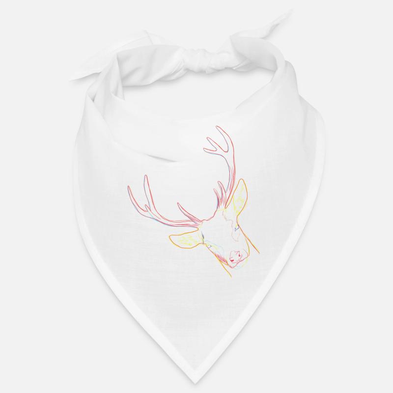 Cerf - Bandana - blanc