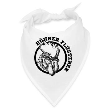 Hühner Flüsterer - Bandana - Weiß - Vorne