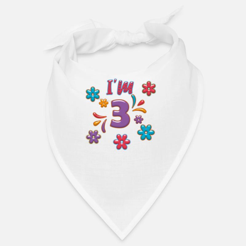 Cadeau d'anniversaire de 3 ans "I'm 3" Bandana