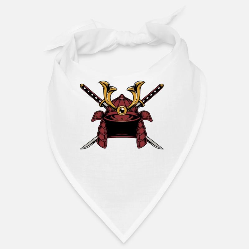 Samurai helmet shirt 7 virtues Japanese warrior Bandana