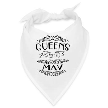 Geburtstag Queens Monat May - Bandana - Weiß - Vorne