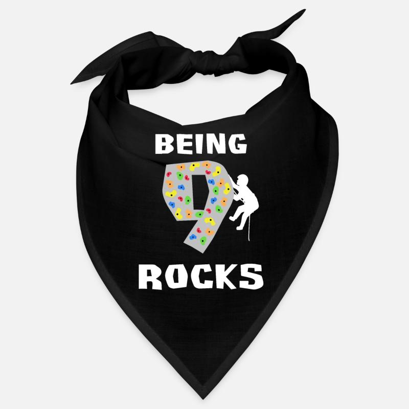 9 Felsen sein - Klettern 9. Geburtstagsgeschenk Bandana