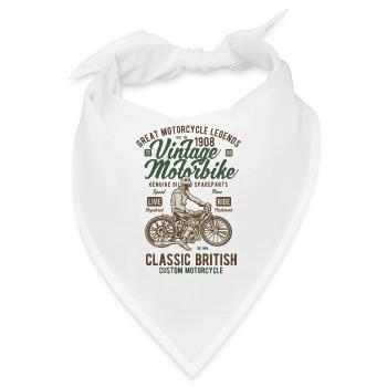 VINTAGE MOTORBIKE CLASSIC BRITISH MOTORCYCLE - Bandana - Weiß - Vorne