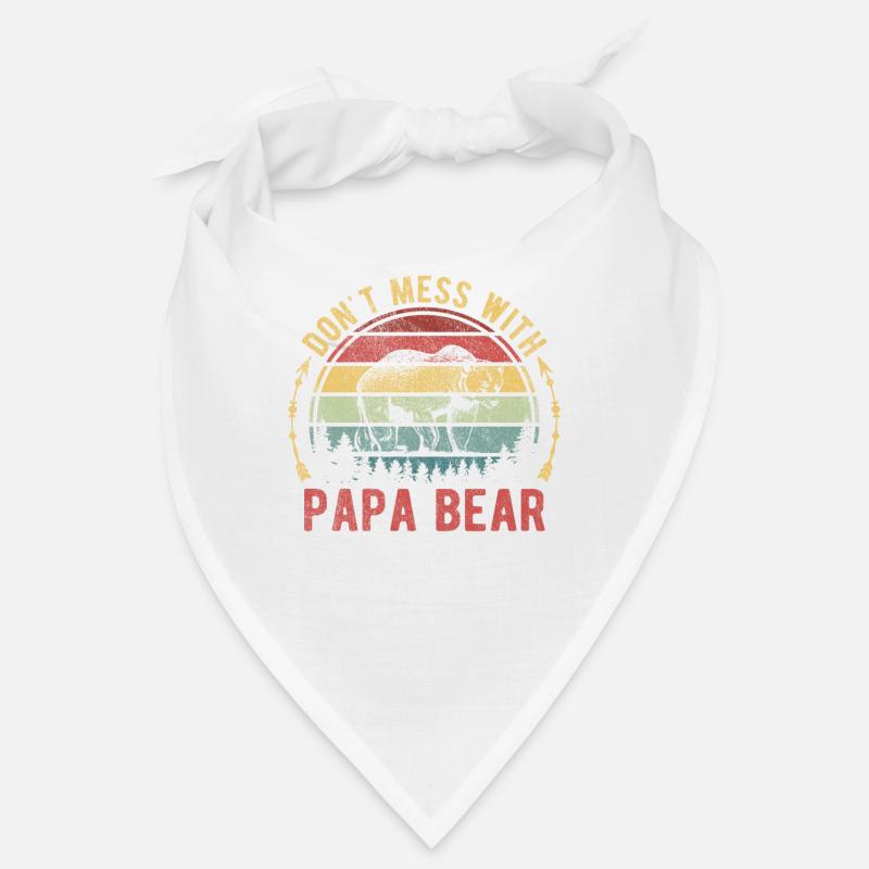 Don't Mess With Papa Bear Father's Day Funny Gift Bandana