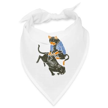 Tättowierer Irezumi Katzen Liebhaber Geschenk Tig - Bandana - Weiß - Vorne