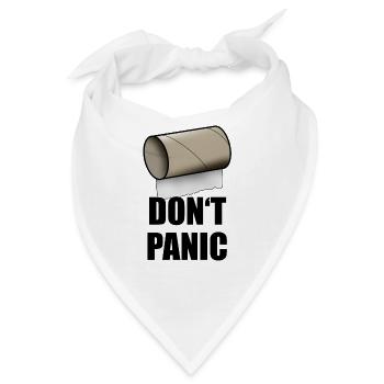 Dont Panic Toilettenpapierkrise - Bandana - Weiß - Vorne