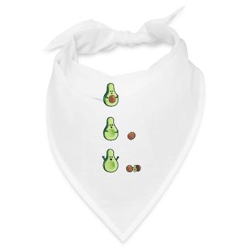 Avocado Schwanger Schwangerschaft Geburt Baby Kind - Bandana - Weiß - Vorne