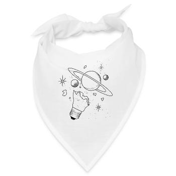 Planeten All Weltall Universum Umlaufbahn Himmel - Bandana - Weiß - Vorne