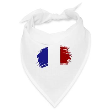 Frankreich Flagge - Bandana - Weiß - Vorne