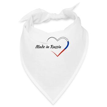Russland Made in Russia russisch Russe - Bandana - Weiß - Vorne