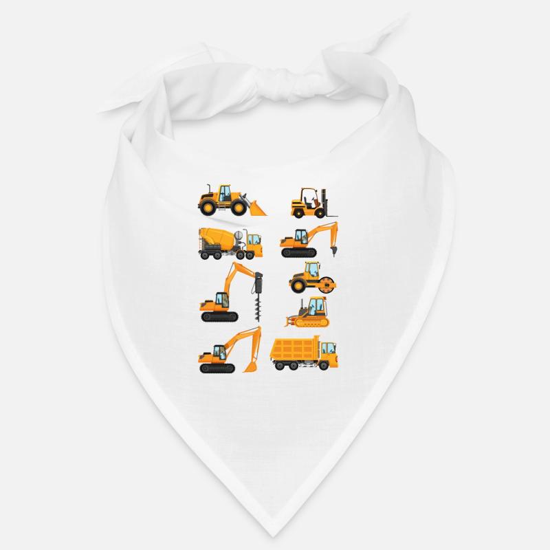 Bagger Baggerfahrer - Bandana - Weiß