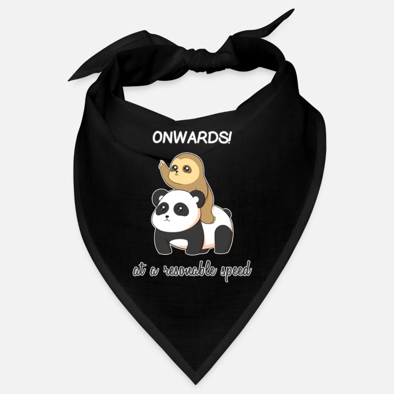 Onwards At A Reasonable Speed Funny Sloth On Panda Bandana