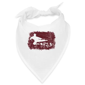 Taekwondo Tae Kwon Do auf Koreanisch - Bandana - Weiß - Vorne