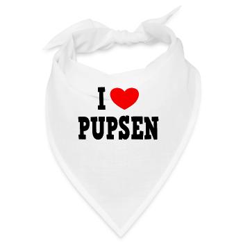 I LOVE PUPSEN - Furzen Blähungen - Bandana - Weiß - Vorne