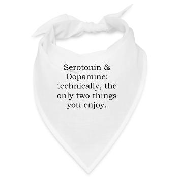 Psychologie Serotonin Dopamin Psychologe Geschenk - Bandana - Weiß - Vorne