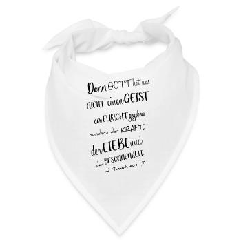 Bibel Inspiration christlich - Bandana - Weiß - Vorne