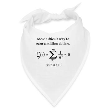 Mathe Riemann Hypothese Mathematiker Nerd Million - Bandana - Weiß - Vorne