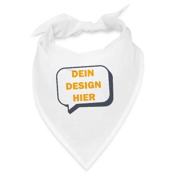 DEIN DESIGN HIER - Bandana - Weiß - Vorne