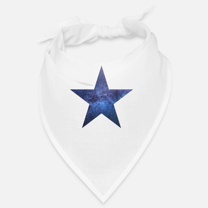 Sternenhimmel Blau - Bandana - Weiß