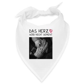 Altenpflege Das Herz Wird Nicht Dement - Bandana - Weiß - Vorne