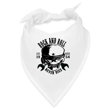 Rock and Roll - Bandana - Weiß - Vorne