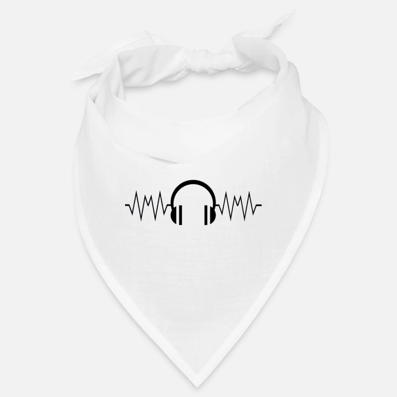 Musik Kopfhörer Herzschlag Bandana