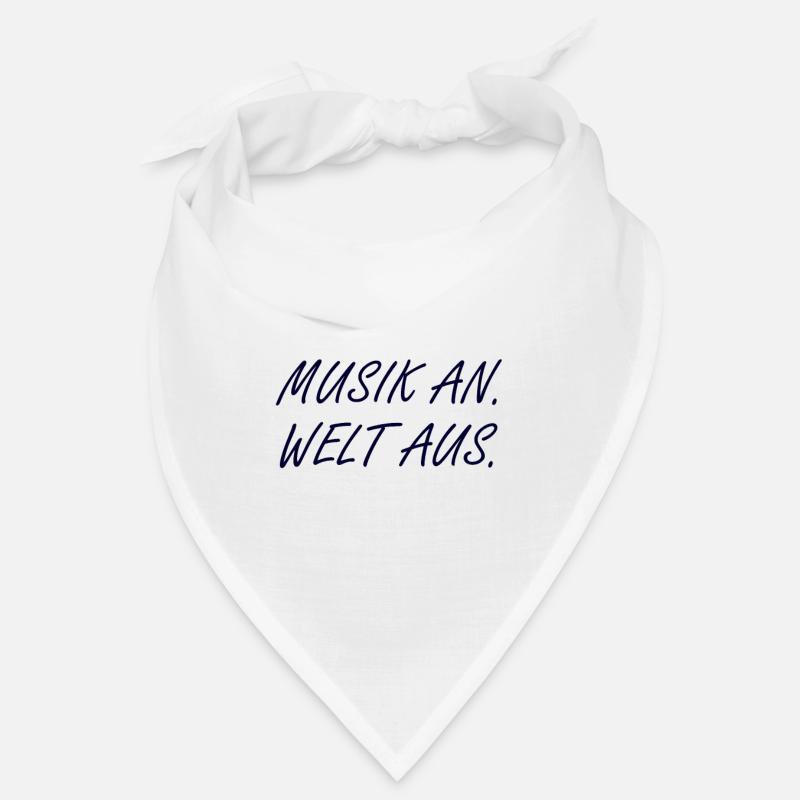 Musik Spruch - Bandana - Weiß