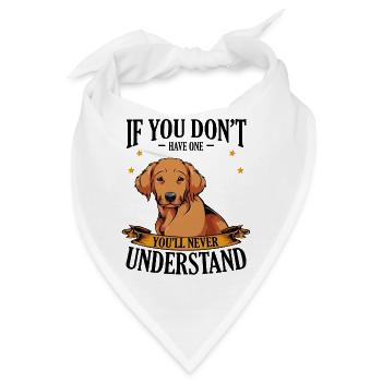 Hundeheld mit Banner Golden Retriever - Bandana - Weiß - Vorne
