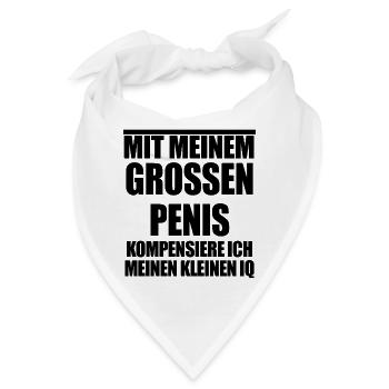 Mit meinem großen Penis - Bandana - Weiß - Vorne