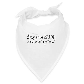 Fermats Letztes Theorem Mathe Mathematiker Nerd - Bandana - Weiß - Vorne
