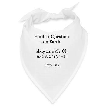 Fermat's Letztes Theorem Mathe Mathematiker Nerd - Bandana - Weiß - Vorne