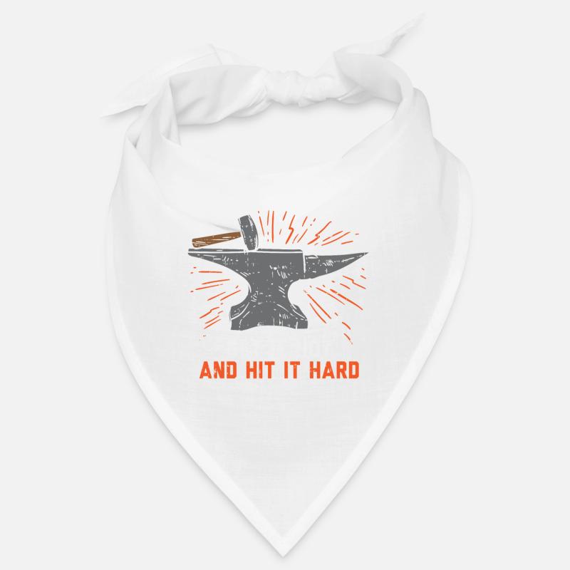 Blacksmith Anvil Blacksmith Iron - Bandana - white