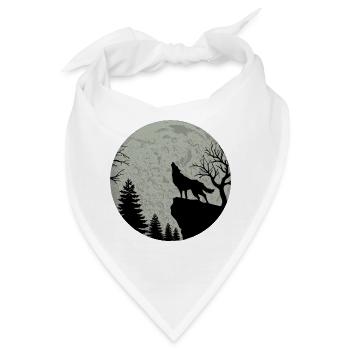 Wolf - Bandana - Weiß - Vorne