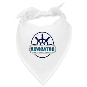 Steuermann Navigator Segelschein - Bandana - Weiß - Vorne