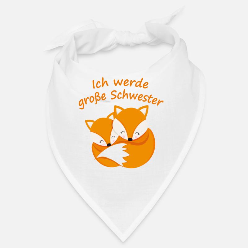 Ich werde Große Schwester Geschenk Mädchen Fuchs Bandana