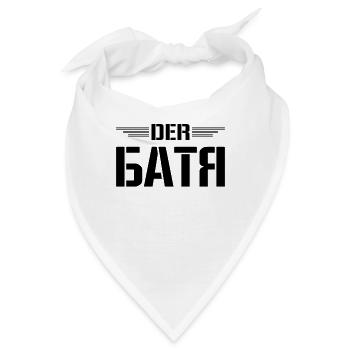 Russisch Vater Russen Papa der БАТЯ aus Russland - Bandana - Weiß - Vorne