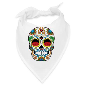 Sugar Skull - Bandana - Weiß - Vorne