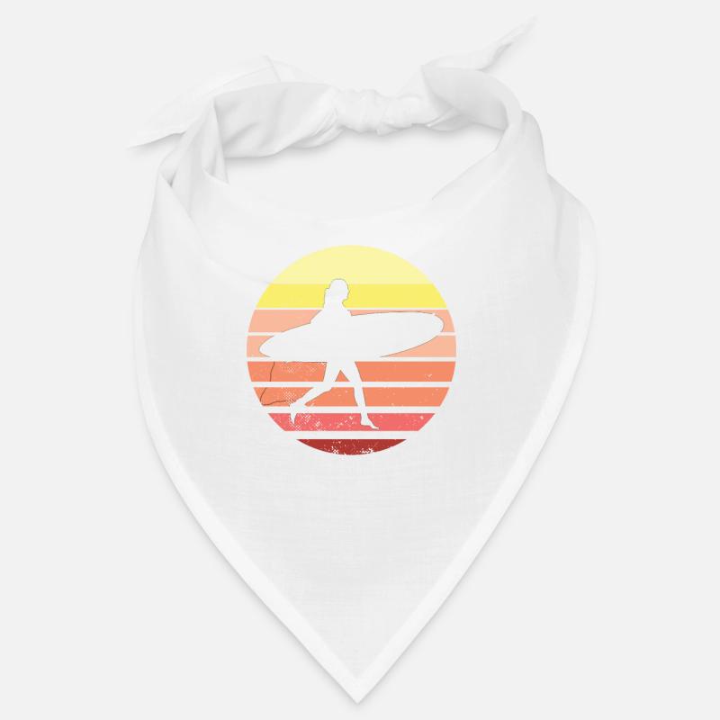 Surfeuse surfeuse vintage surfeur - Bandana - blanc