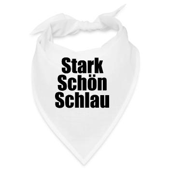 Stark Schön Schlau - Bandana - Weiß - Vorne