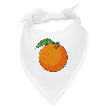 Orange leckere gesunde Frucht Vitamin C Geschenk - Bandana - Weiß - Vorne