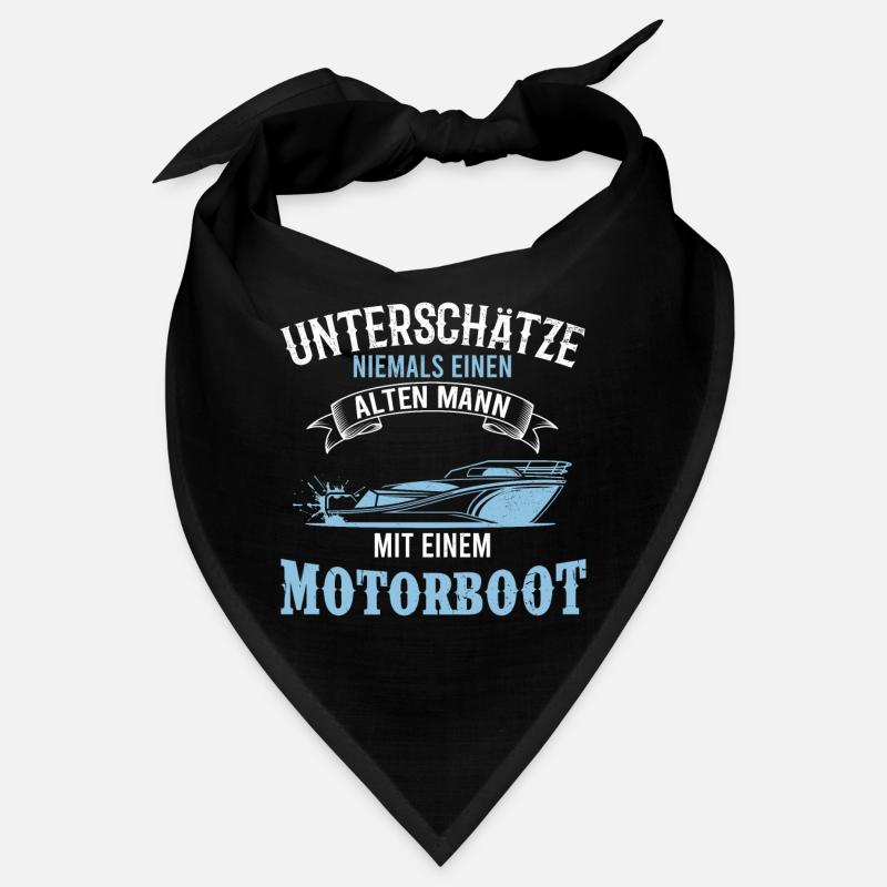 Motorboot Spruch alter Mann Boot Geschenk Bandana