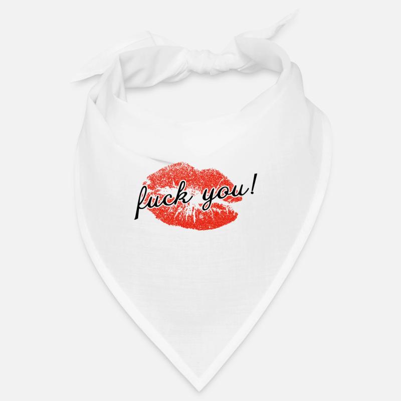 baise-toi baiser rouge à lèvres effronté élégant Bandana