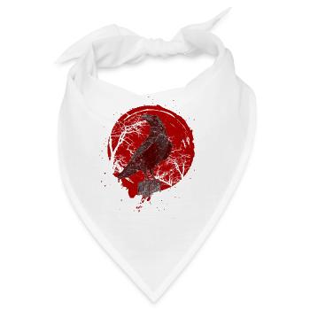 Krähe Rabe Vogel - Bandana - Weiß - Vorne