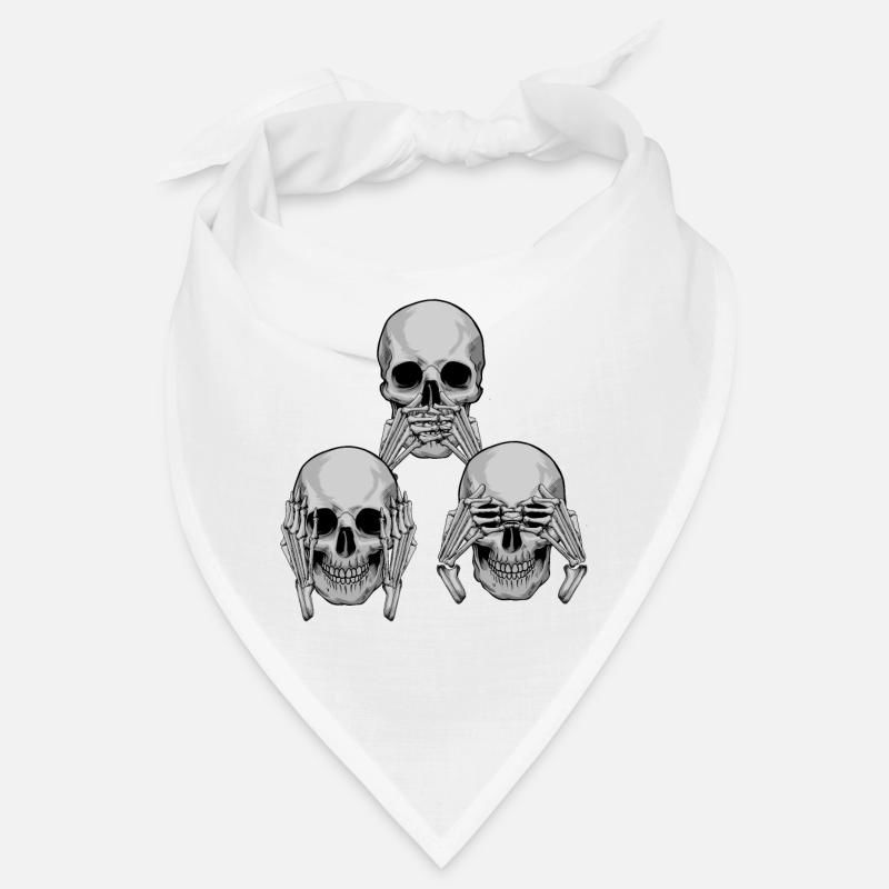 Skull see nothing hear say Bandana