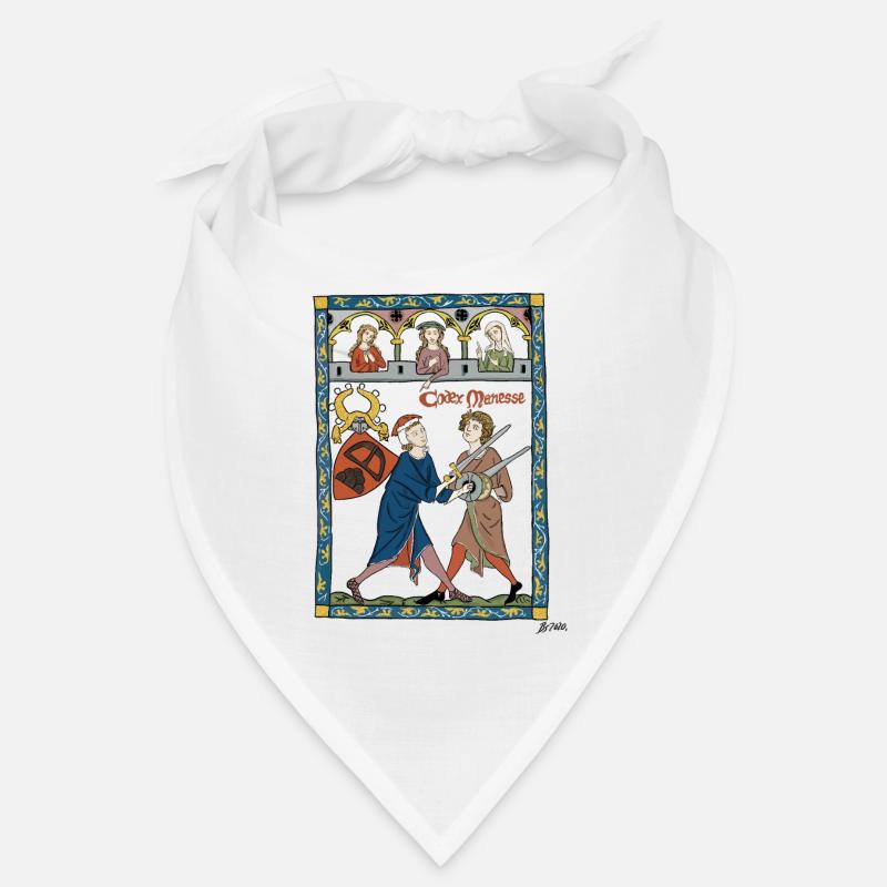 Codex Manesse design - Bandana - Weiß