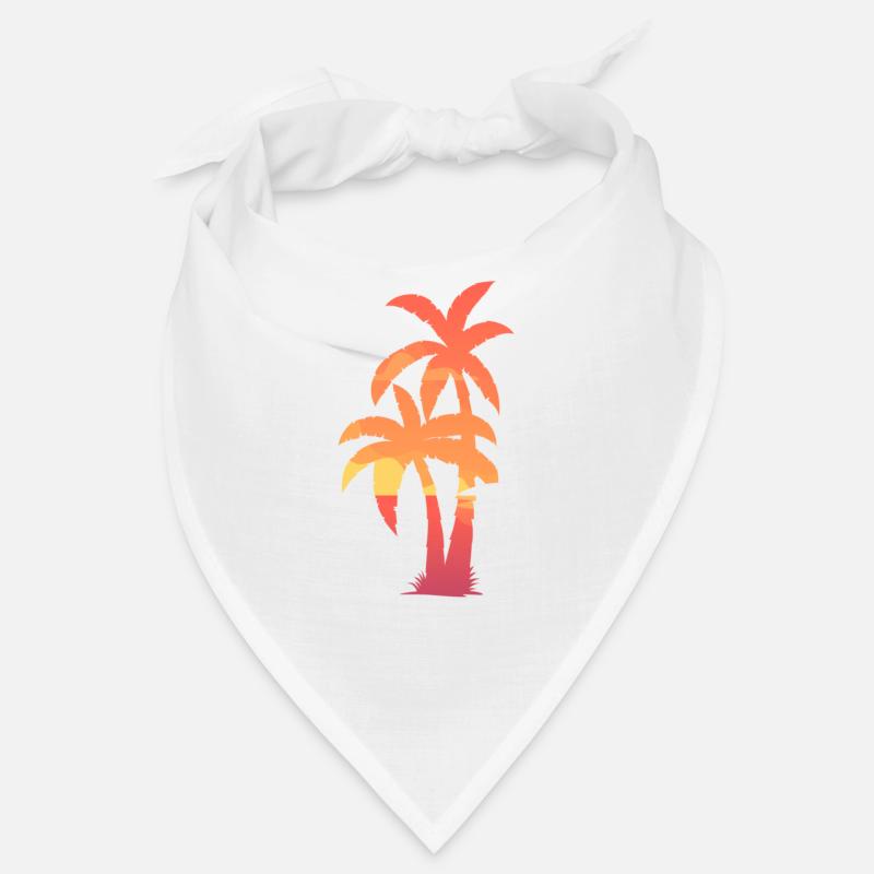 Palm Tree Distressed Beach Design Bandana