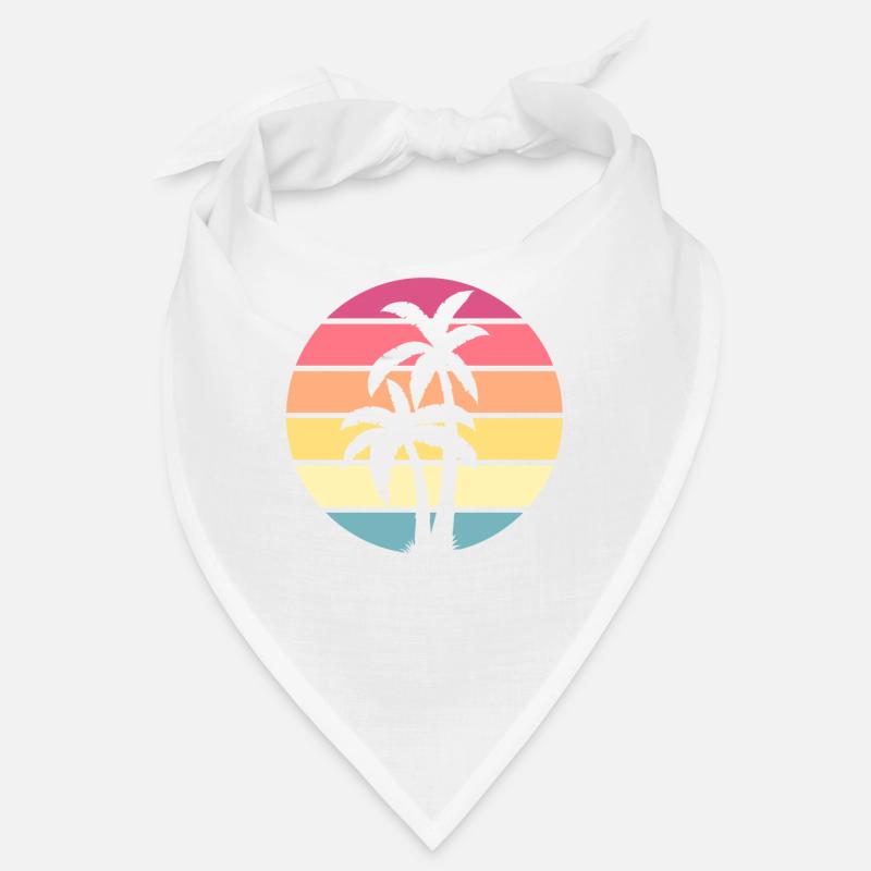 Palm Tree Distressed Beach Design Bandana